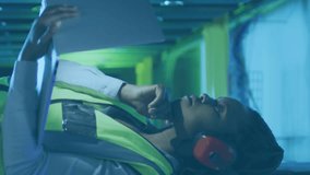 Animation of data processing, african american female it technician and laptop by computer servers. Global business, finances, computing and data processing concept digitally generated video. - Powered by Shutterstock - Get 15% off with code: PIKWIZARD15