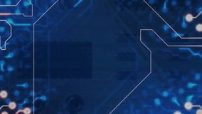 Animation of computer circuit board and data processing over server room. Global technology, computing and digital interface concept digitally generated video. - Powered by Shutterstock - Get 15% off with code: PIKWIZARD15