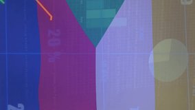 Financial data charts and graphs animation over flag background. Finance, economy, analytics, data visualization, statistics, growth - Powered by Shutterstock - Get 15% off with code: PIKWIZARD15