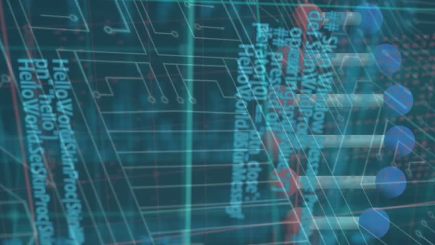 Animation of blue glowing light trails and data processing over world map. Global online computing and data processing concept digitally generated video. - Powered by Shutterstock - Get 15% off with code: PIKWIZARD15