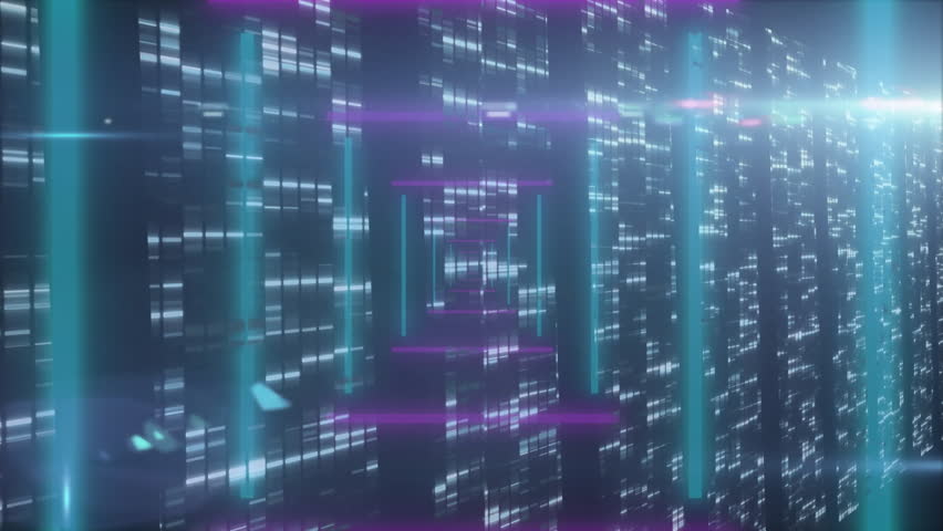 Neon purple bar sweeping down initiating pink LEVEL COMPLETED text appearing signaling completion. Futuristic, neon, digital, cyber, high-tech, vibrant, animated - Powered by Shutterstock - Get 15% off with code: PIKWIZARD15