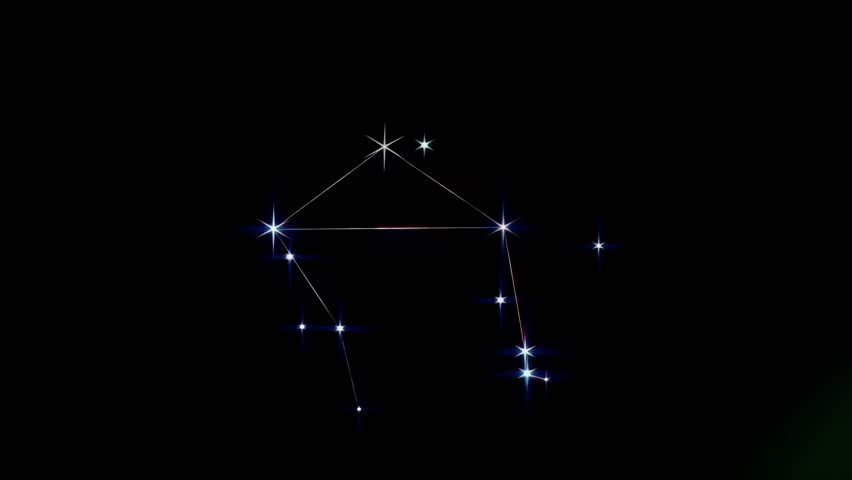 Libra Constellation Starry Night Sky Astronomy Concept