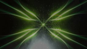 Green tendrils pulsing in tech before silhouette athlete leaping and tossing basketball on stage. Luminescence, motion, energy, silhouette, athleticism, stage, abstract - Powered by Shutterstock - Get 15% off with code: PIKWIZARD15