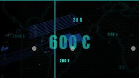 Grid opening currency labels floating bars growing lines weaving and piechart shifting showing data. Data visualization, digital interface, financial analysis, interactive infographic, graph - Powered by Shutterstock - Get 15% off with code: PIKWIZARD15