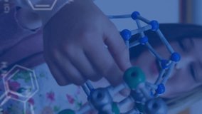 Animation of science data processing over diverse group of students. education and learning concept digitally generated video. - Powered by Shutterstock - Get 15% off with code: PIKWIZARD15