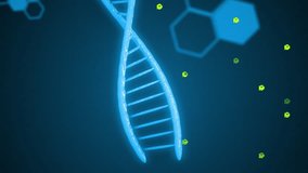 Animation of dna strands over data processing. Global business and digital interface concept digitally generated video. - Powered by Shutterstock - Get 15% off with code: PIKWIZARD15