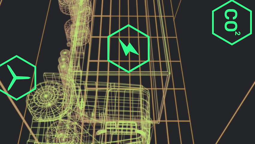 Animation of digital car interface and eco icons over 3d model of car. Global engineering, digital interface, business, computing and data processing concept digitally generated video. - Powered by Shutterstock - Get 15% off with code: PIKWIZARD15