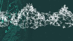 Animation of dna strand spinning over circuit board. Global science, connections, computing and data processing concept digitally generated video. - Powered by Shutterstock - Get 15% off with code: PIKWIZARD15