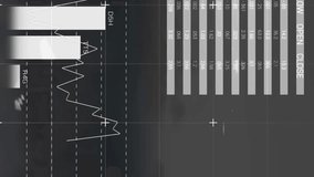 Animation of infographic interface over modern cityscape against cloudy sky. Digital composite, multiple exposure, report, business, growth, progress, global, buildings and architecture concept. - Powered by Shutterstock - Get 15% off with code: PIKWIZARD15