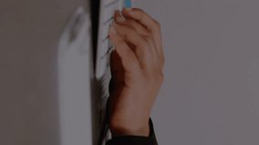 Animation of padlock icon and connections over caucasian businesswoman using computer. Global business, connections, computing and data processing concept digitally generated video. - Powered by Shutterstock - Get 15% off with code: PIKWIZARD15