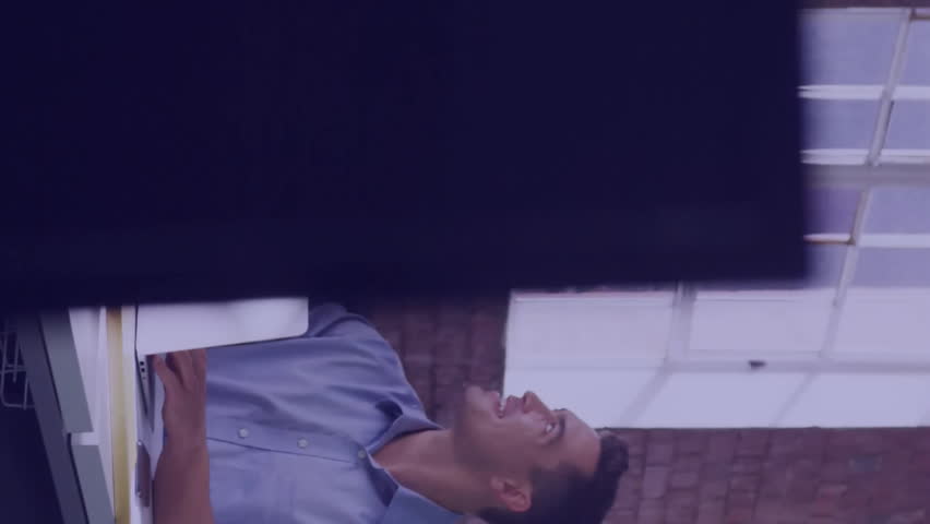 Animation of social media icons with texts over diverse colleagues discussing work in office. Global social media, business and digital interface concept digitally generated video. - Powered by Shutterstock - Get 15% off with code: PIKWIZARD15