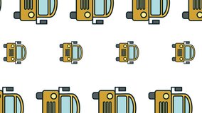 Animation of school bus icons moving on white background. school, education and study concept digitally generated video. - Powered by Shutterstock - Get 15% off with code: PIKWIZARD15