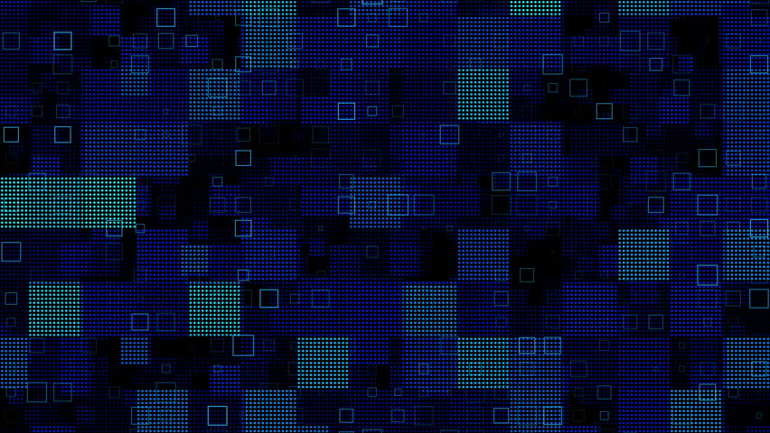 Squares Blocks Glow, Lines Dots, Network Digital video animated background