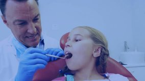 Upon mirror resting near molars dentist guiding dental exam while engagement metrics rising. Dental, healthcare, examination, pediatric, clinical, medical, social media - Powered by Shutterstock - Get 15% off with code: PIKWIZARD15