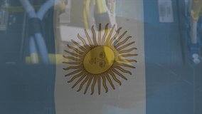 Animation of waving argentina flag against close up of a computer server. Business data storage technology concept - Powered by Shutterstock - Get 15% off with code: PIKWIZARD15