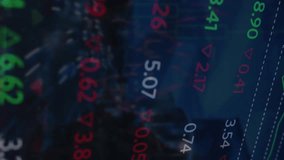 Animation of stock market data processing over security padlock icon against night city traffic. Global economy and cyber security technology concept - Powered by Shutterstock - Get 15% off with code: PIKWIZARD15