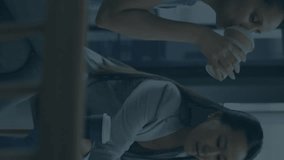 Animation of financial data processing over diverse people in office. Global computing, digital interface and data processing concept digitally generated video. - Powered by Shutterstock - Get 15% off with code: PIKWIZARD15