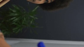 Animation of financial data processing over businesswoman in office. Global finance, business, connections, computing and data processing concept digitally generated video. - Powered by Shutterstock - Get 15% off with code: PIKWIZARD15