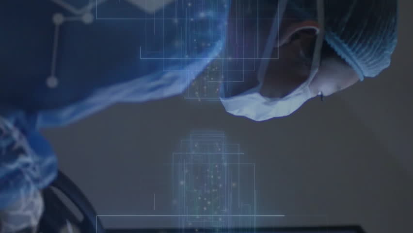 Animation of data processing with molecules and brains over african american female surgeon. Global medicine, science, computing and digital interface concept digitally generated video. - Powered by Shutterstock - Get 15% off with code: PIKWIZARD15