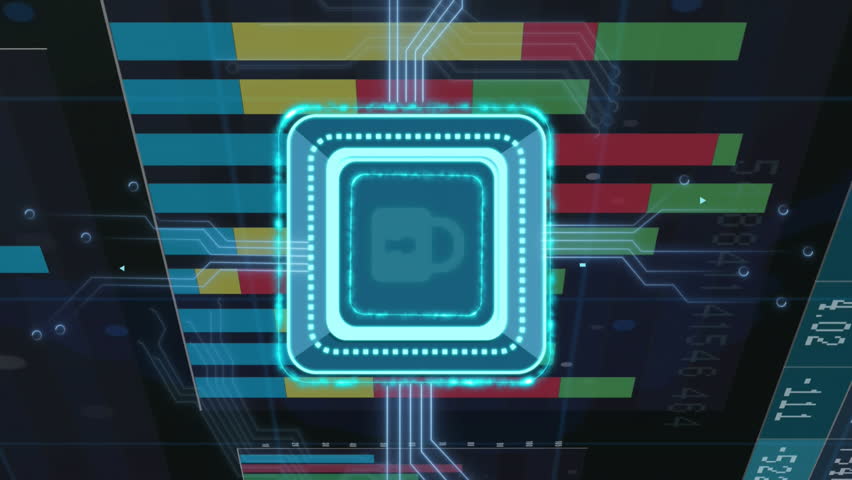 Lock animation over financial data charts and graphs, emphasizing cybersecurity. encryption, data protection, finance, technology, protection - Powered by Shutterstock - Get 15% off with code: PIKWIZARD15