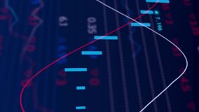 Animation overlaying social media notifications on financial charts in school setting. Finance, analytics, technology, education, digital, learning - Powered by Shutterstock - Get 15% off with code: PIKWIZARD15