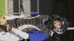 Wearing protective gear, baseball player with animation of mathematical equations. athlete, calculation, strategy, protection, sports, analysis - Powered by Shutterstock - Get 15% off with code: PIKWIZARD15