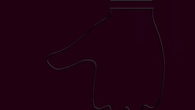 Glowing neon thumbs down animation over vibrant bokeh light background. symbols, feedback, digital, negative - Powered by Shutterstock - Get 15% off with code: PIKWIZARD15