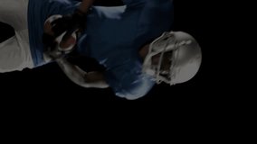 American football player throwing ball over financial data and graphs animation. Sports, athlete, analytics, strategy, teamwork, analysis - Powered by Shutterstock - Get 15% off with code: PIKWIZARD15