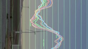 Wind turbine with data processing animation overlaying blue sky background. Renewable, energy, sustainable, technology, innovation, clean - Powered by Shutterstock - Get 15% off with code: PIKWIZARD15