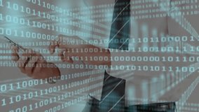 Executive tapping smartphone and navigating holographic data grid while visualizing data streams. Technology, data, innovation, futuristic, digital, business, interface - Powered by Shutterstock - Get 15% off with code: PIKWIZARD15