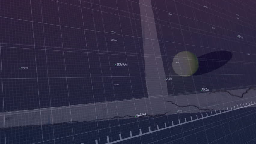 Second 2 red line graph on wireframe grid labels sweeping flicking along sphere showing volatility. Data visualization, analytics, digital interface, futuristic, abstract, finance, technology - Powered by Shutterstock - Get 15% off with code: PIKWIZARD15