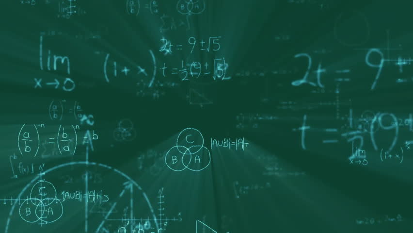 Upon starting brain fading, formulas scrolling, graphs and nodes rising to show math thinking. Neuroscience, mathematics, visualization, innovation, digital, education, conceptual