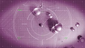 On start spheres floating in and forming network with HUD data bar animating visualizing data links. Futuristic, technology, digital, interface, network, innovation, sci-fi - Powered by Shutterstock - Get 15% off with code: PIKWIZARD15