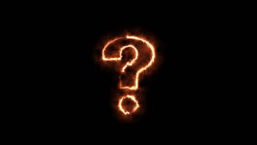 A fiery question mark animation. Perfect for adding a touch of mystery and intrigue to your projects. Use it for intros, outros, and more. - Powered by Shutterstock - Get 15% off with code: PIKWIZARD15