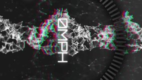 Speedometer animation showing 98 MPH over abstract DNA strand and digital connections. Technology, innovation, genetics, biotechnology, futuristic, network - Powered by Shutterstock - Get 15% off with code: PIKWIZARD15