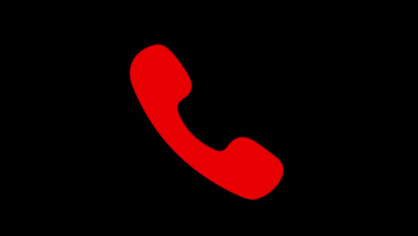 Incoming and outgoing calls.Incoming and outgoing call icon animation with black background.