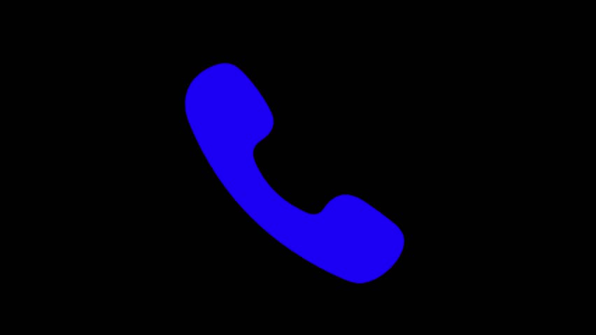 Incoming and outgoing calls.Incoming and outgoing call icon animation with black background.