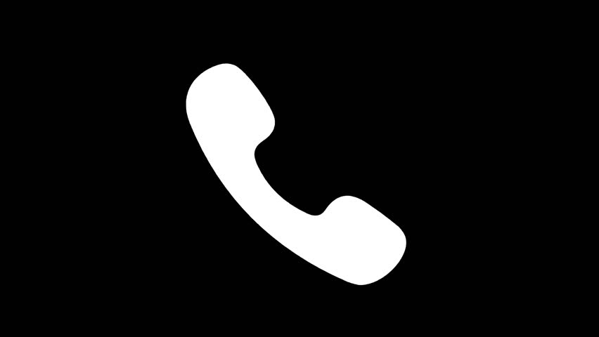Incoming and outgoing calls.Incoming and outgoing call icon animation with black background.