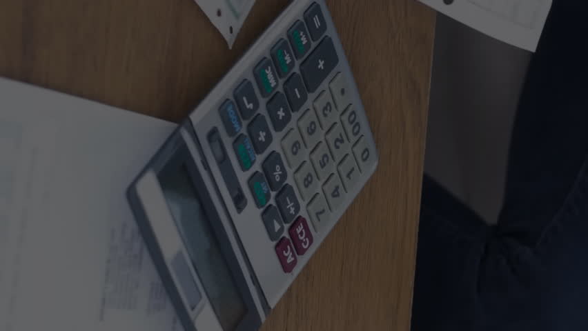 Animation of data processing over calculator. global business and digital interface concept digitally generated video. - Powered by Shutterstock - Get 15% off with code: PIKWIZARD15