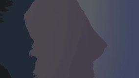 Animation of multiple face emojis floating over landscape with mountains and trees. Computer interface and business technology concept - Powered by Shutterstock - Get 15% off with code: PIKWIZARD15