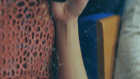 Animation of globe of connections with icons over businessman using tablet. Global computing, finance, business and data processing concept digitally generated video. - Powered by Shutterstock - Get 15% off with code: PIKWIZARD15