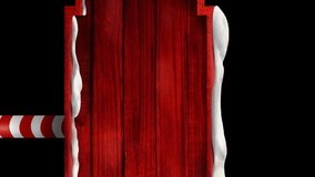 Animation of wooden sign with copy space over snow falling. christmas, winter, tradition and celebration concept digitally generated video. - Powered by Shutterstock - Get 15% off with code: PIKWIZARD15