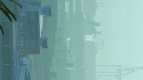 Animation of message icons with changing numbers over modern cityscape in background. Digital composite, multiple exposure, social media, architecture, buildings, abstract and technology concept. - Powered by Shutterstock - Get 15% off with code: PIKWIZARD15