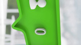 Animation of icon and changing numbers in speech bubble over modern city against glass window. Digital composite, multiple exposure, business, growth, abstract and architecture concept. - Powered by Shutterstock - Get 15% off with code: PIKWIZARD15