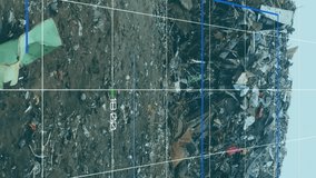 Data visualization animation over landfill, showing various charts and graphs. Environment, sustainability, waste management, data analysis, infographics, recycling - Powered by Shutterstock - Get 15% off with code: PIKWIZARD15