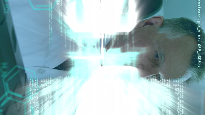 Animation of scientific data processing over caucasian male lab worker. health, medicine, science and technology concept digitally generated video. - Powered by Shutterstock - Get 15% off with code: PIKWIZARD15