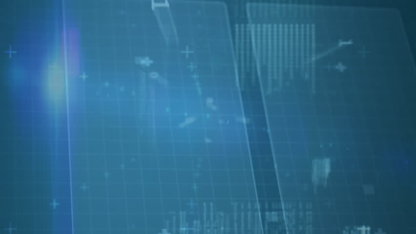 Animation of stock market over data processing and scope scanning on green background cityscape. Global finances, computing and digital interface concept digitally generated video. - Powered by Shutterstock - Get 15% off with code: PIKWIZARD15