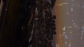 Animation of financial graphs and data over timelapse with road traffic at sunset. Global finance, economy and city life concept digitally generated video. - Powered by Shutterstock - Get 15% off with code: PIKWIZARD15