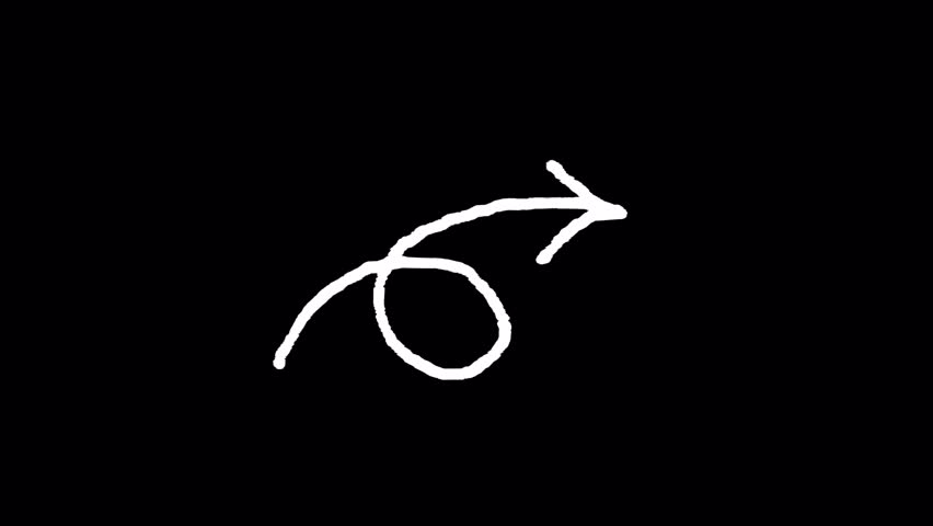 Arrows Hand Drawn On Alpha Channel