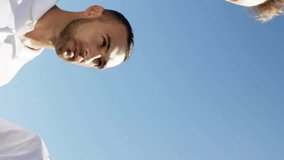 Animation of social media icons with growing numbers over diverse male cricket players teaming up. Global social media, sports, communication and digital interface concept digitally generated video. - Powered by Shutterstock - Get 15% off with code: PIKWIZARD15